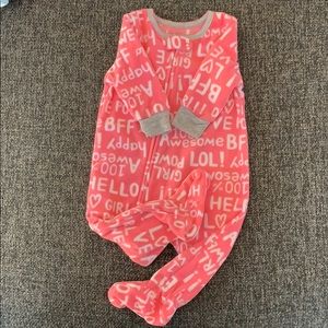 Soft pink baby pajamas
